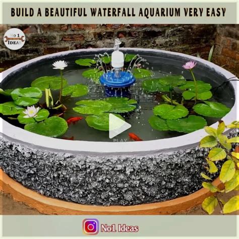 How to Build A Beautiful Waterfall Aquarium Very ..! in 2024