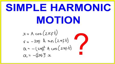 2 Simple Harmonic Motion SHM The Equations - YouTube