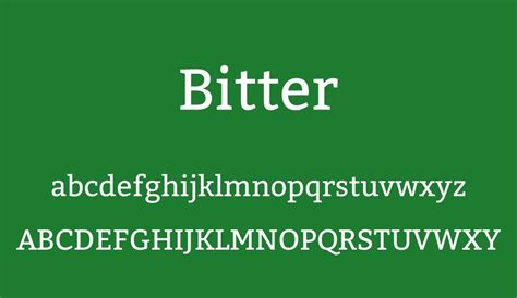 Bitter Font Ailesi font - Font Tr