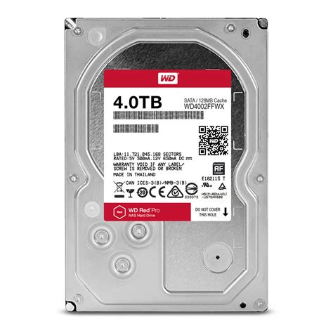 WD 4TB Red Pro 7200 rpm SATA III 3.5" Internal NAS HDD