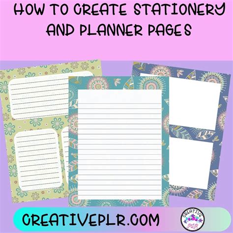 How to Create Stationery and Planner Pages - Creative PLR