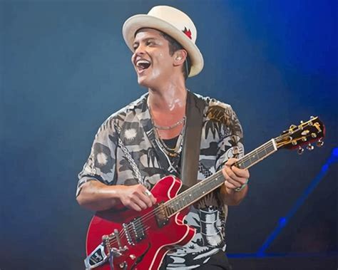 Bruno Mars With Guitar - NEW Paint By Number - Numeral Paint