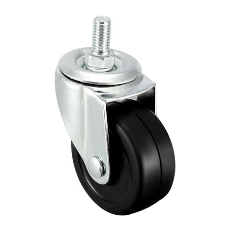 Swivel Casters 2 Inch Rubber M8 x 15mm Screw Threaded Caster Wheels Black 4 Pcs - Walmart.com