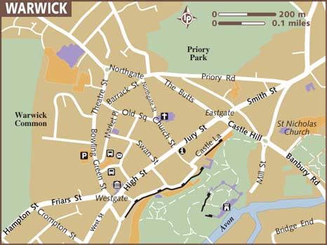 Map of Warwick