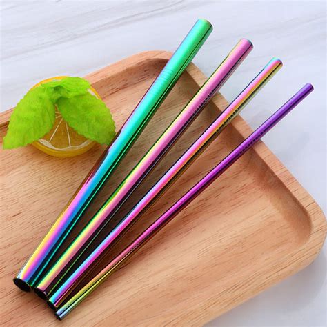 4 Pcs Eco-Friendly Health Metal Straw | Stainless steel straws, Metal straws, Bar accessories