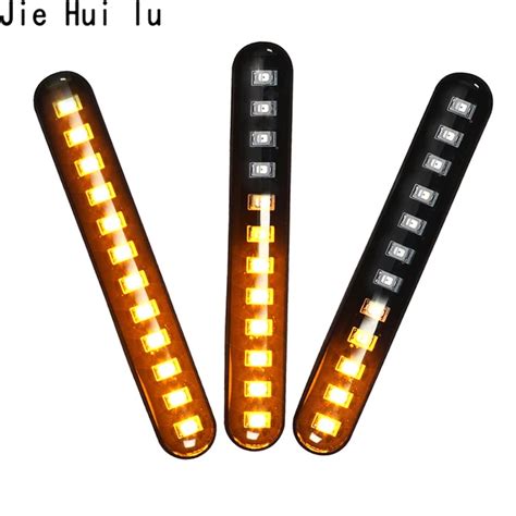 1PC Sequential Flowing 12 LED Mini Strips Motorcycle Car Led Turn ...