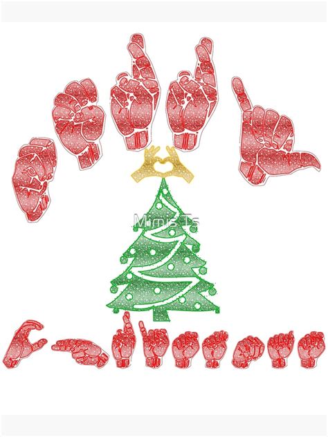 "American Sign Language - Merry Christmas" Art Print by Cannattire2015 | Redbubble