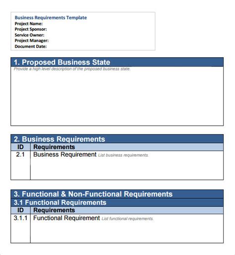 Sample Business Requirements Document - 6+ Free Documents In PDF, Word