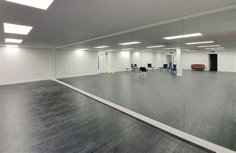 Fitted dance studio wall mirrors Swansea - Coastal Glass and Glazing Services Swansea