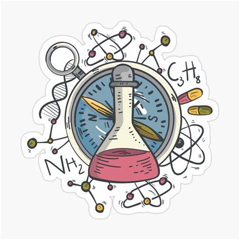 SCIENCE Sticker by iBruster in 2022 | Science stickers, Sticker design, Chemistry art