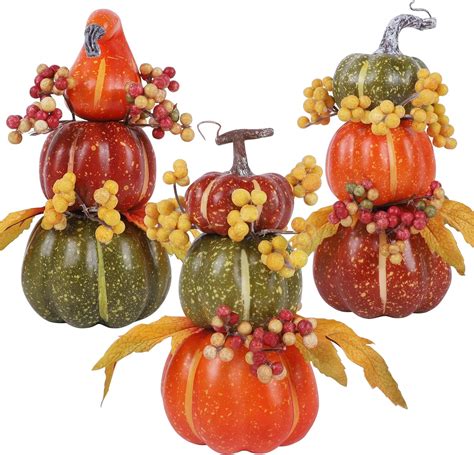 Amazon.com: winemana Thanksgiving Decorations Set of 3 Artificial ...