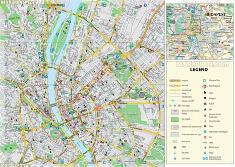 Budapest Sightseeing Map