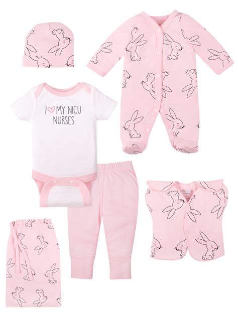 Little Star Organic Preemie Baby Girl Newborn Essentials Clothes, 5pc - Walmart.com