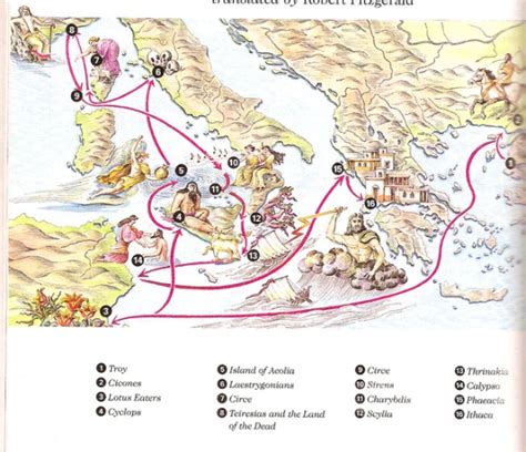 Odysseus Journey Map • Greek Gods & Goddesses