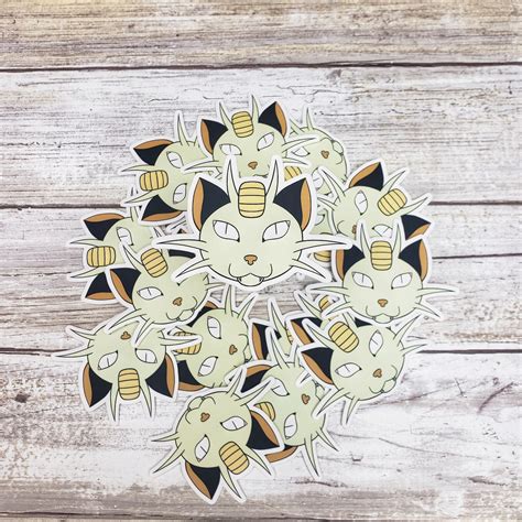 Pokémon Meowth Sticker | Etsy