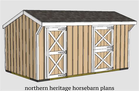 Small Horse Barn Plans – Northern Heritage Horsebarn Plans