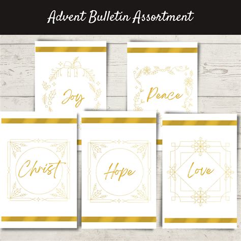 Advent Bulletin Covers Advent Service Programs Elegant White and Gold Minimalist - Etsy