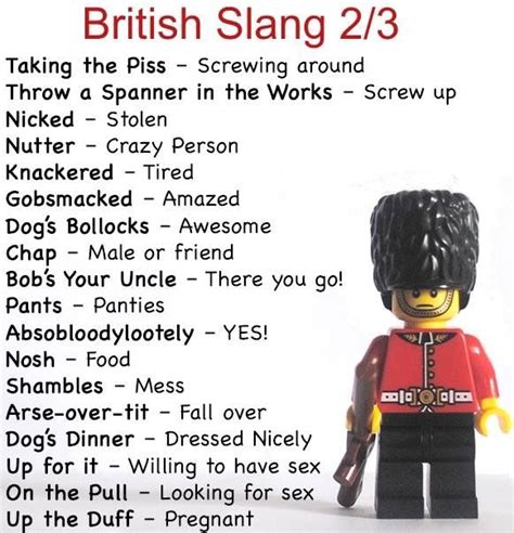 British Slang 2/3 | English Language, ESL, EFL, Learn English, Vocabulary and Grammar ...