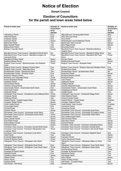 Parish and Town Council Elections... - Portland Town Council