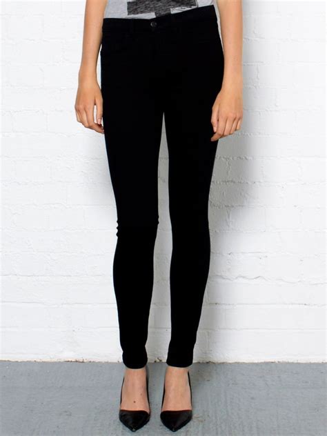 Black High Rise Skinny Jeans by J Brand - Glassworks Studios | Black ...