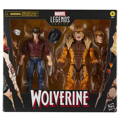 Marvel Legends Series Marvel's Logan vs Sabretooth, Wolverine 50th Anniversary Comics ...