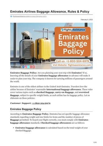 Emirates Airlines Baggage Allowance, Rules & Policy by flights ...