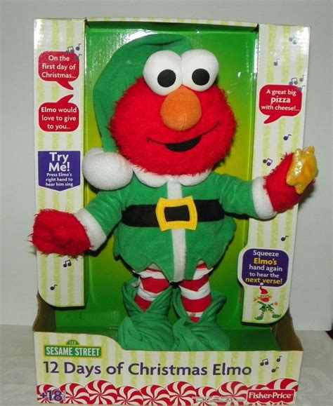 the sesame street 12 days of christmas elmo plush toy is in its original box