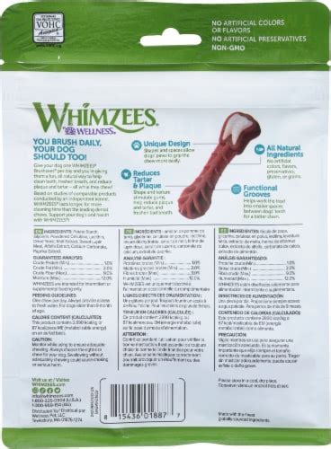 WHIMZEES® Brushzees® Medium Dog Natural Dental Chews, 7 ct / 7.4 oz ...