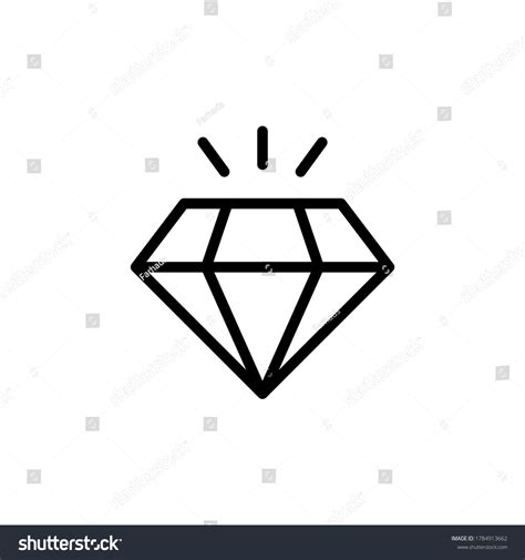 Diamond Tattoo Icon Simple Line Outline Stock Vector (Royalty Free) 1784913662 | Shutterstock