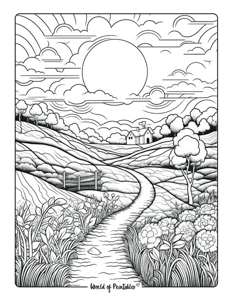 Adult Landscape Coloring Pages