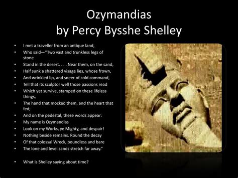 PPT - Ozymandias by Percy Bysshe Shelley PowerPoint Presentation, free ...