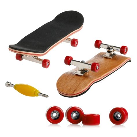 New Professional Bearing Skateboard Toys Maple Wooden Deck Fingerboard Tech Deck Ramp Skateboard ...