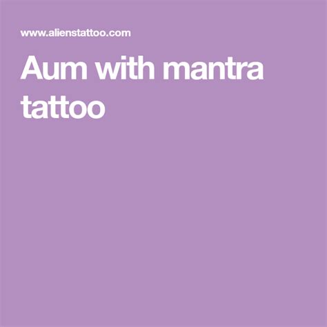 Aum with mantra tattoo