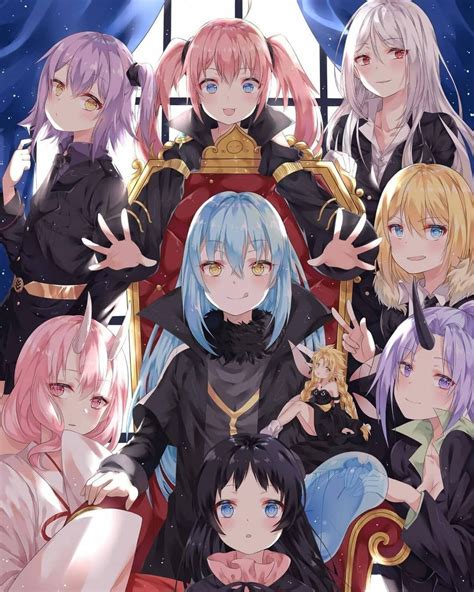 Rimuru, Milim, Shuna, Shion, Chloe, Testarossa, Carrera y Ultima | Милые рисунки, Иллюстрации ...