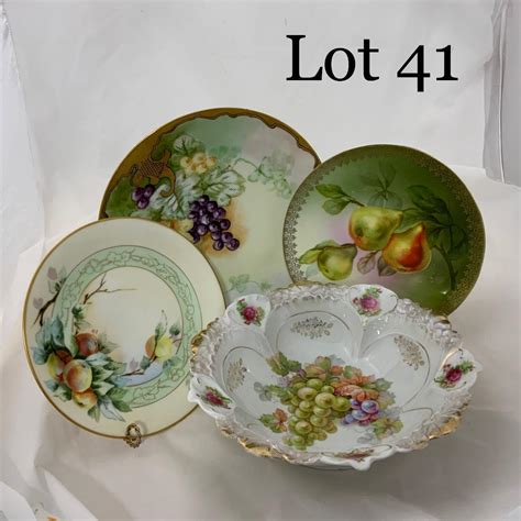 .41. Hand Painted Plates | German Bowl | c. 1890 | EstateSales.org