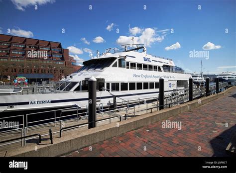 New England Aquarium whale watch boat asteria Boston waterfront USA ...