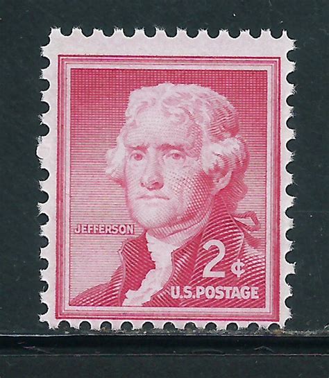 1954 Vintage US 2 cent postage stamp Thomas Jefferson 1950s | Etsy