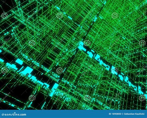 Green matrix stock illustration. Image of path, cells - 1890800