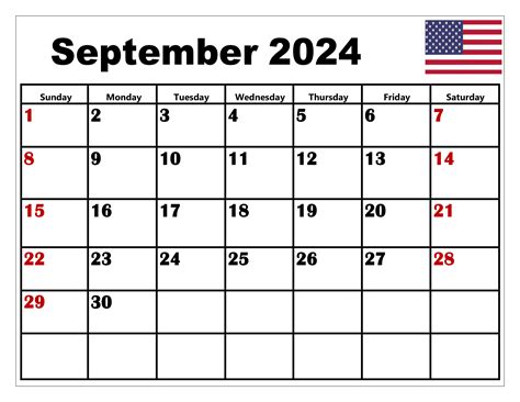 September 2024 Calendar Printable PDF with Holidays