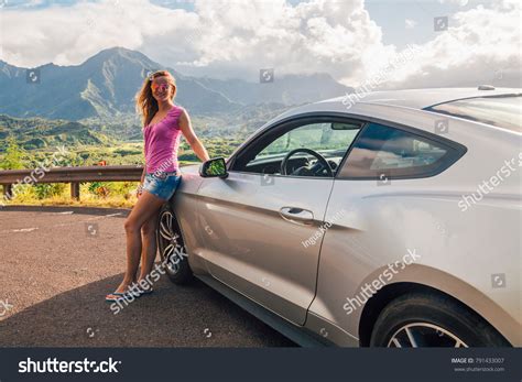 Beautiful Girl Standing By Ford Mustang Stock Photo 791433007 | Shutterstock