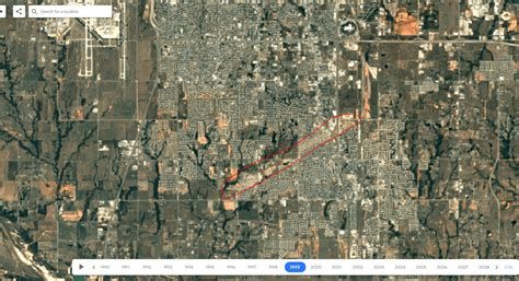 Path of the 1999 Bridge Creek–Moore tornado on Google Earth. : r/tornado