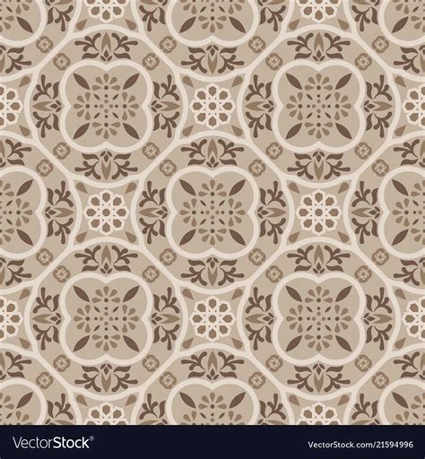 Floor tiles ornament brown pattern print vector image on VectorStock ...