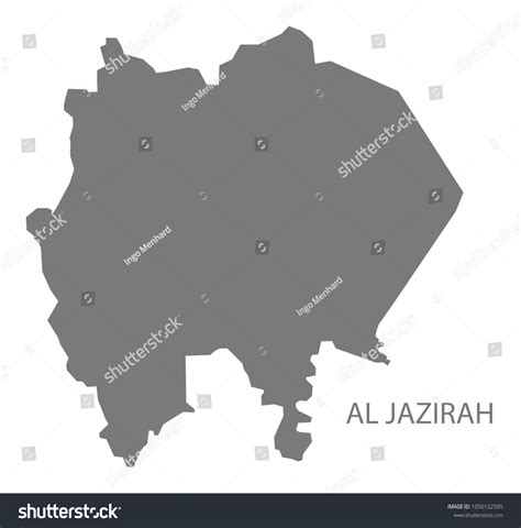 Al Jazirah map of Sudan grey illustration shape - Royalty Free Stock Vector 1050122585 - Avopix.com