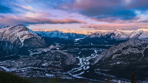 Sunset Sulphur Mountain Banff National Park Wallpapers | HD Wallpapers | ID #17394