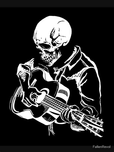 "Skeleton Playing Guitar" T-shirt by FallenRevol | Redbubble