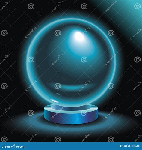 Crystal Ball stock vector. Illustration of read, flickering - 9528644