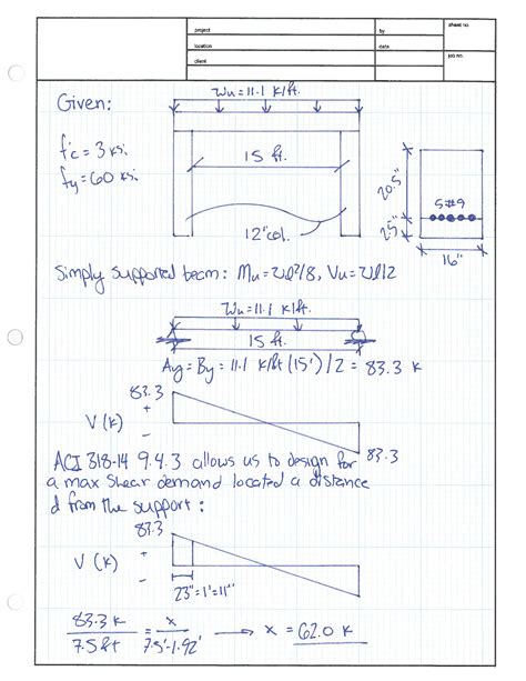 SOLUTION: Concrete Beam Design Stirrups - Studypool