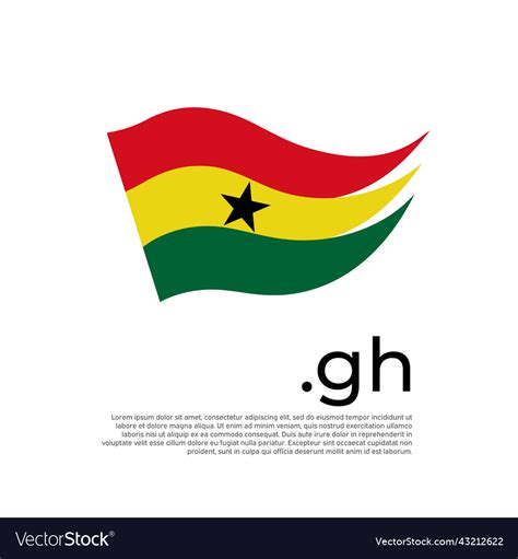 Ghana flag stylized design national poster Vector Image