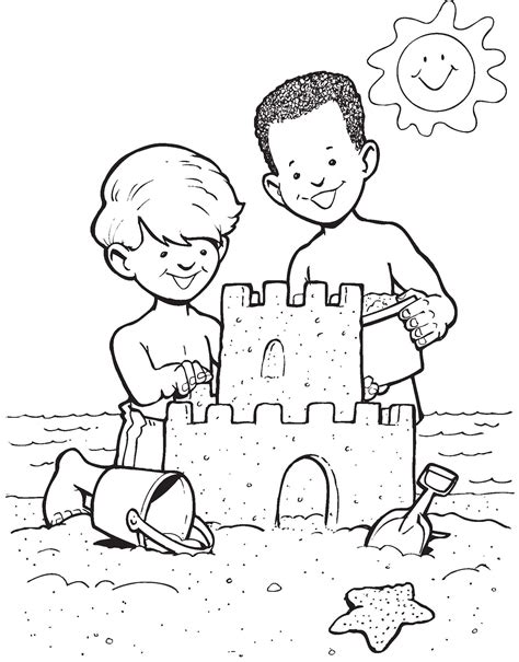 Coloring Page Printable Sand Castle - subeloa11