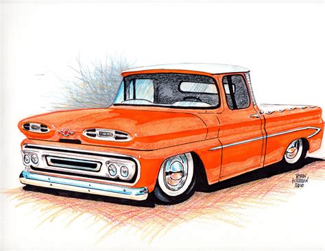 Pin on Cartoon cars and drawings | Chevy trucks, Car drawings, Chevy